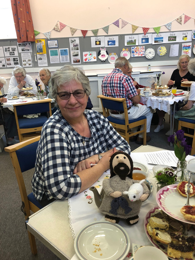 Irena and our 'Jesus' teapot